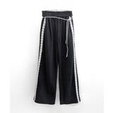 ウエストサイドレースワイドパンツ サイド刺繍 イージーパンツ | Riff | 詳細画像21 