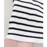 ホルターネックボーダーニットタンクトップ リブニット バイカラー | Riff | 詳細画像23 