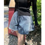 フレアデニムショートパンツ カットオフ 切りっぱなし | Riff | 詳細画像10 