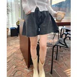 フレアデニムショートパンツ カットオフ 切りっぱなし | Riff | 詳細画像4 