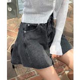フレアデニムショートパンツ カットオフ 切りっぱなし | Riff | 詳細画像6 