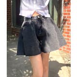 フレアデニムショートパンツ カットオフ 切りっぱなし | Riff | 詳細画像8 