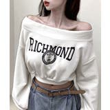 ロゴプリントオフショルトレーナー ショート丈 クロップド丈 | Riff | 詳細画像15