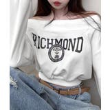 ロゴプリントオフショルトレーナー ショート丈 クロップド丈 | Riff | 詳細画像19