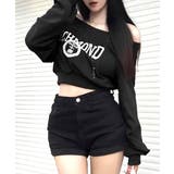 ロゴプリントオフショルトレーナー ショート丈 クロップド丈 | Riff | 詳細画像20