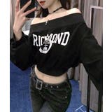 ロゴプリントオフショルトレーナー ショート丈 クロップド丈 | Riff | 詳細画像27