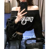 ロゴプリントオフショルトレーナー ショート丈 クロップド丈 | Riff | 詳細画像28