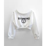 ロゴプリントオフショルトレーナー ショート丈 クロップド丈 | Riff | 詳細画像30