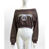 ロゴプリントオフショルトレーナー ショート丈 クロップド丈 | Riff | 詳細画像32