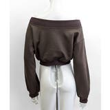 ロゴプリントオフショルトレーナー ショート丈 クロップド丈 | Riff | 詳細画像34