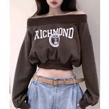 ロゴプリントオフショルトレーナー ショート丈 クロップド丈 | Riff | 詳細画像7