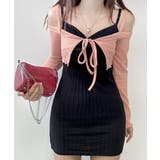 オフショルカーディガン ショート丈 リボン | Riff | 詳細画像11 