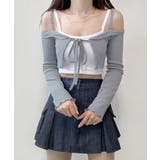 オフショルカーディガン ショート丈 リボン | Riff | 詳細画像16 