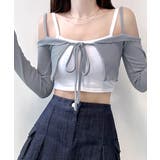 オフショルカーディガン ショート丈 リボン | Riff | 詳細画像17 