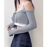 オフショルカーディガン ショート丈 リボン | Riff | 詳細画像19 