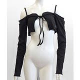 オフショルカーディガン ショート丈 リボン | Riff | 詳細画像23 