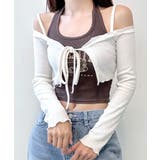 オフショルカーディガン ショート丈 リボン | Riff | 詳細画像5 