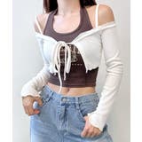 オフショルカーディガン ショート丈 リボン | Riff | 詳細画像6 