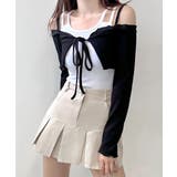 オフショルカーディガン ショート丈 リボン | Riff | 詳細画像9 