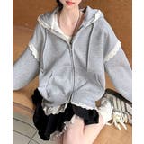 レースジップパーカー オーバーサイズ ビッグサイズ | Riff | 詳細画像11 