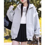 レースジップパーカー オーバーサイズ ビッグサイズ | Riff | 詳細画像2 