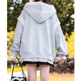 レースジップパーカー オーバーサイズ ビッグサイズ | Riff | 詳細画像5 