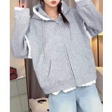 レースジップパーカー オーバーサイズ ビッグサイズ | Riff | 詳細画像7 