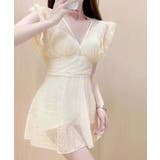 レースワンピース水着 カシュクール フリル | Riff | 詳細画像7 