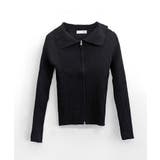 ダブルジップトップス リブニット カーディガン | Riff | 詳細画像19 