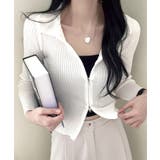 ダブルジップトップス リブニット カーディガン | Riff | 詳細画像3 