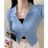 ダブルジップトップス リブニット カーディガン | Riff | 詳細画像7 