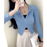 ダブルジップトップス リブニット カーディガン | Riff | 詳細画像9 