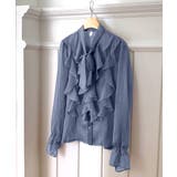 フリルシアーリボンブラウス ボウタイ ラッフルフリル | Riff | 詳細画像19 