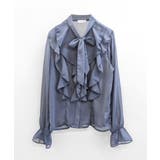 フリルシアーリボンブラウス ボウタイ ラッフルフリル | Riff | 詳細画像21 