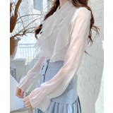 フリルシアーリボンブラウス ボウタイ ラッフルフリル | Riff | 詳細画像4 