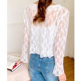 フリルレースカーディガン ショート丈 リボン | Riff | 詳細画像14 