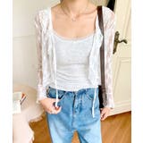 フリルレースカーディガン ショート丈 リボン | Riff | 詳細画像16 