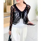 フリルレースカーディガン ショート丈 リボン | Riff | 詳細画像21 