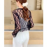 フリルレースカーディガン ショート丈 リボン | Riff | 詳細画像22 