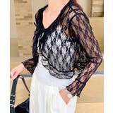 フリルレースカーディガン ショート丈 リボン | Riff | 詳細画像24 