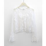 フリルレースカーディガン ショート丈 リボン | Riff | 詳細画像34 