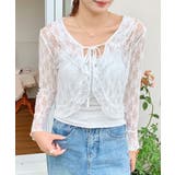 フリルレースカーディガン ショート丈 リボン | Riff | 詳細画像5 