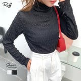 メロウハイネックシアートップス フリル レース | Riff | 詳細画像1 