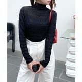 メロウハイネックシアートップス フリル レース | Riff | 詳細画像19 