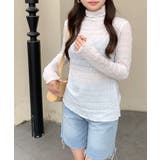 メロウハイネックシアートップス フリル レース | Riff | 詳細画像4 