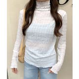 メロウハイネックシアートップス フリル レース | Riff | 詳細画像6 