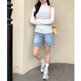 メロウハイネックシアートップス フリル レース | Riff | 詳細画像7 