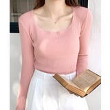 スクエアネックリブトップス リブニット 薄手ニット | Riff | 詳細画像12 