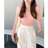 スクエアネックリブトップス リブニット 薄手ニット | Riff | 詳細画像13 