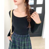 スクエアネックリブトップス リブニット 薄手ニット | Riff | 詳細画像20 